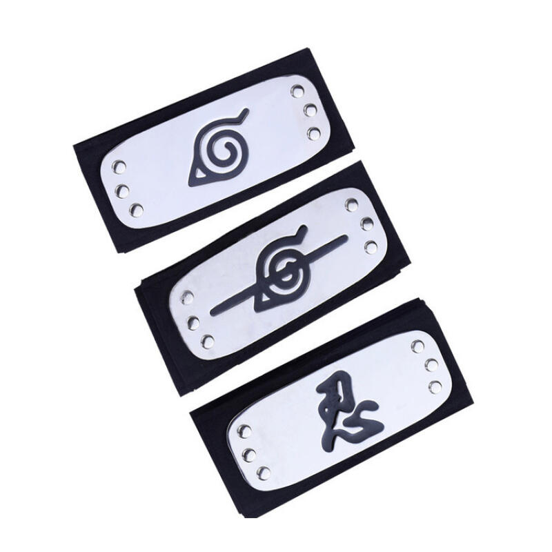 Naruto Headband Metal - アニメナルト忍者ヘッドバンドうずまき暁カカシフィギュアコスプレヘッドバンド額プロテクター小道具ハロウィンパーティーギフト