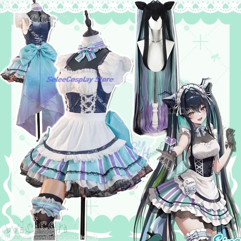 Anime Cosplay Shop - ハロウィンパーティーカーニバルコスチューム古話コスプレゲームNIKKE勝利の女神アニメコスチュームかわいいコーヒーショップメイドロリータラ