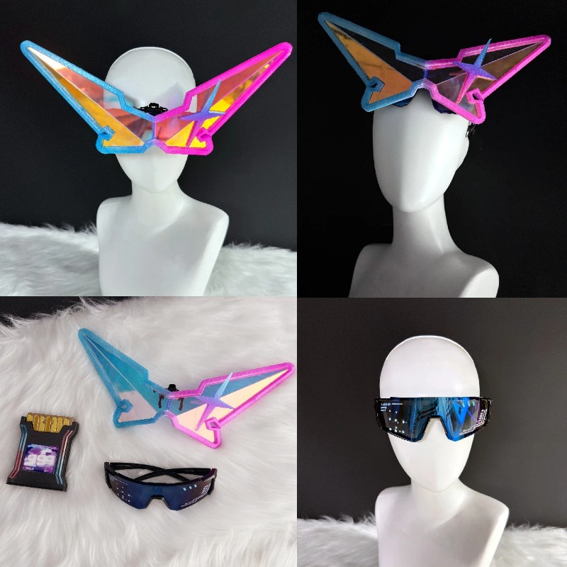 Anime Cosplay Costumes Female - ゲーム Honkai: スターレール シルバーウルフ コスプレ小道具 カラフルなメガネセット