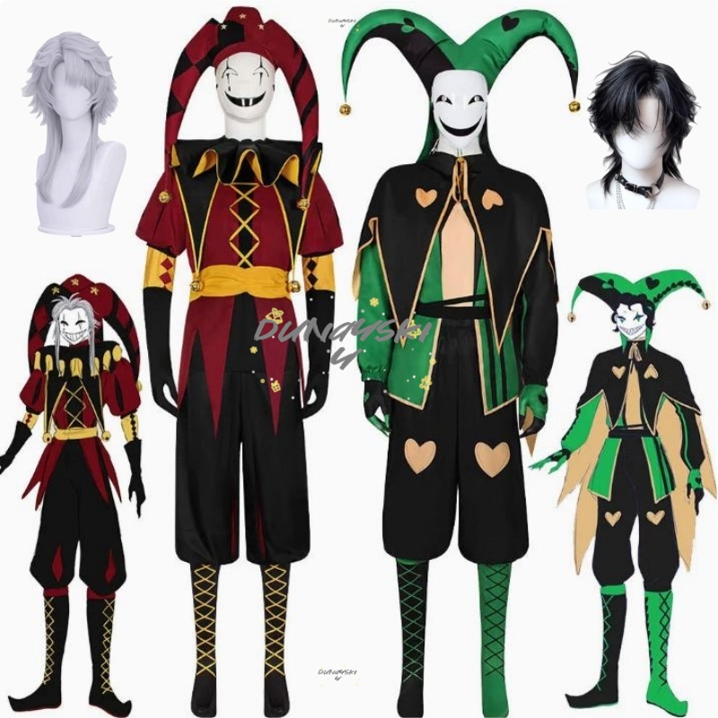 Anime And Cosplay Expo 2025 - フリーキックサーカスピエロコスプレピエロ衣装コスチュームウィッグゲーム2025ハロウィンホラーメンズロールプレイ服エキスポ服マスク帽子