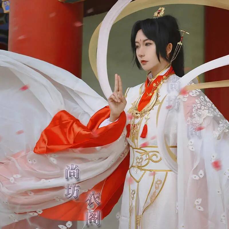 Anime Cosplay For Halloween - クラウン・ヘブンリー・オフィシャルズ・ブレス・ザ・プリンス・ジョイ・ゴッド・シェ・リアン・コス・フェザー・クエ・ピーコック・コスプレ衣装・漢服・ハロウィン
