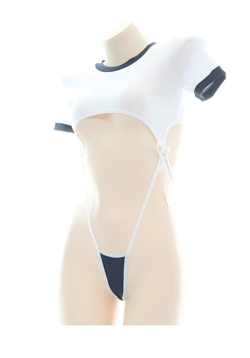 可愛いボディスーツセクシーランジェリー中空デザインアニメコス - Cosplay Anime Women のレビューと価格