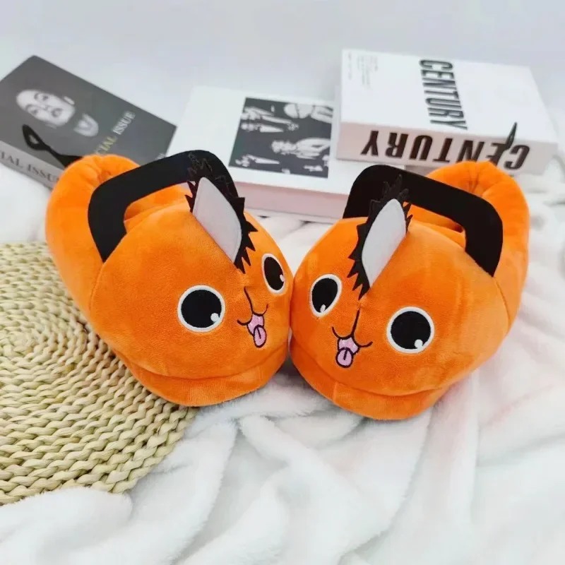 アニメチェーンソーマンポチタハウススリッパ冬靴女性暖かいふわ - Anime Cosplay Cute のレビューと価格