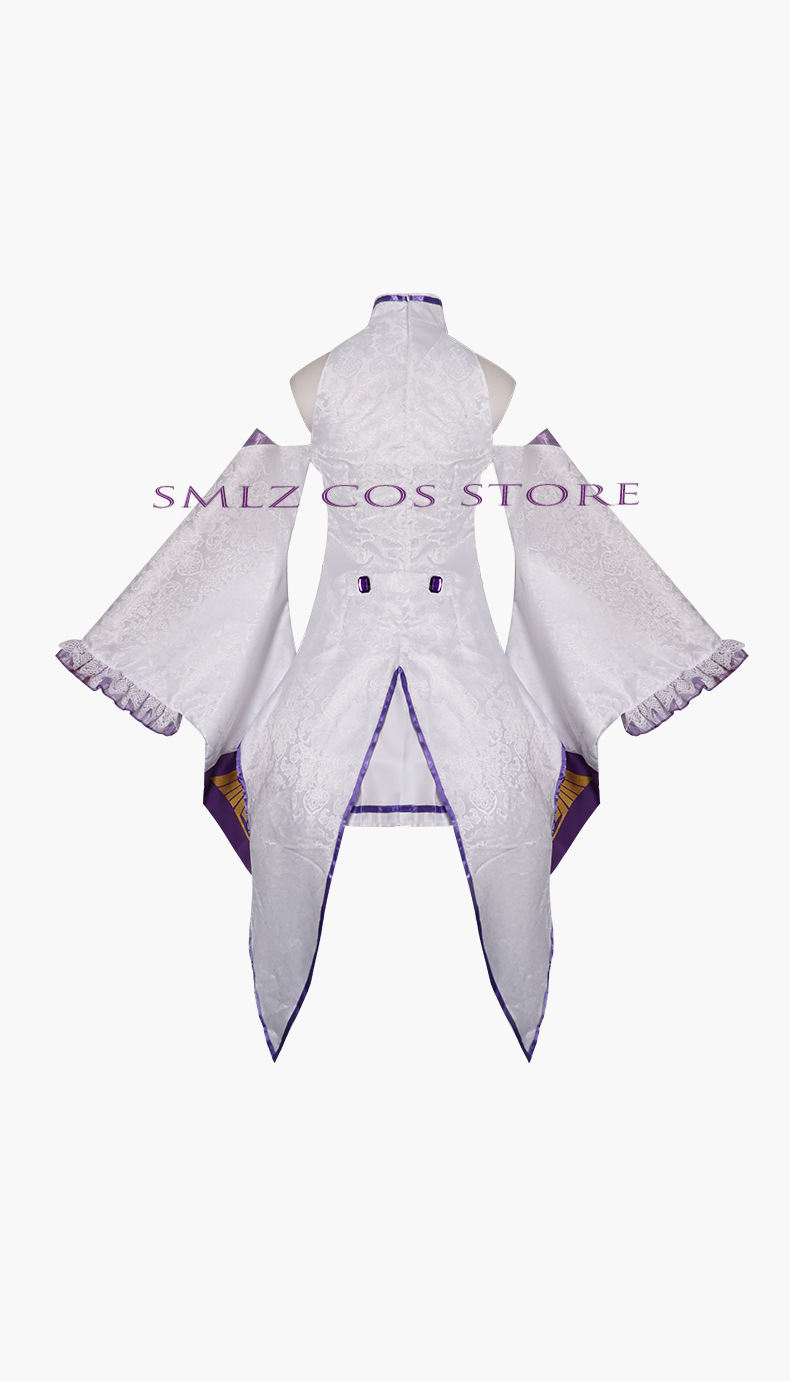 エミリアコスプレアニメ再ゼロカラハジメル異世界生活衣装白制服 - Anime Cosplay For Halloween のレビューと価格
