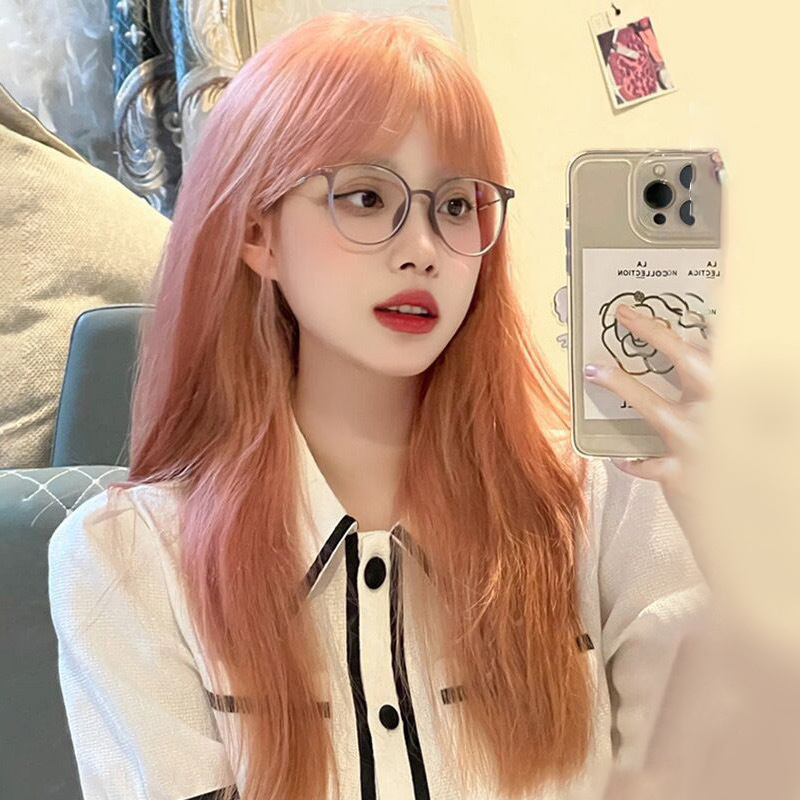 合成韓国風ブラックロングストレートヘアウィッグ（前髪付き）ア - Anime Cosplay Korean Girl のレビューと価格