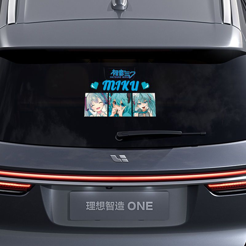 2026年新作クリエイティブ初音ミクアニメ反射ステッカー、車 - Anime Cosplay Cute のレビューと価格