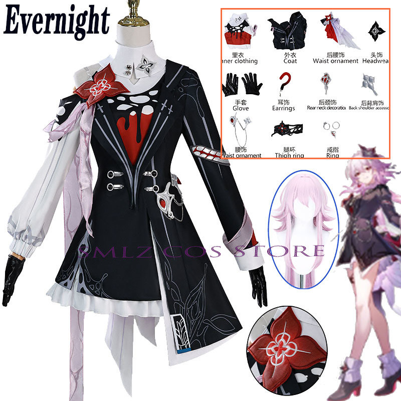 Newly Evernight コスプレ Honkai: ス - Anime Cosplay For Halloween のレビューと価格