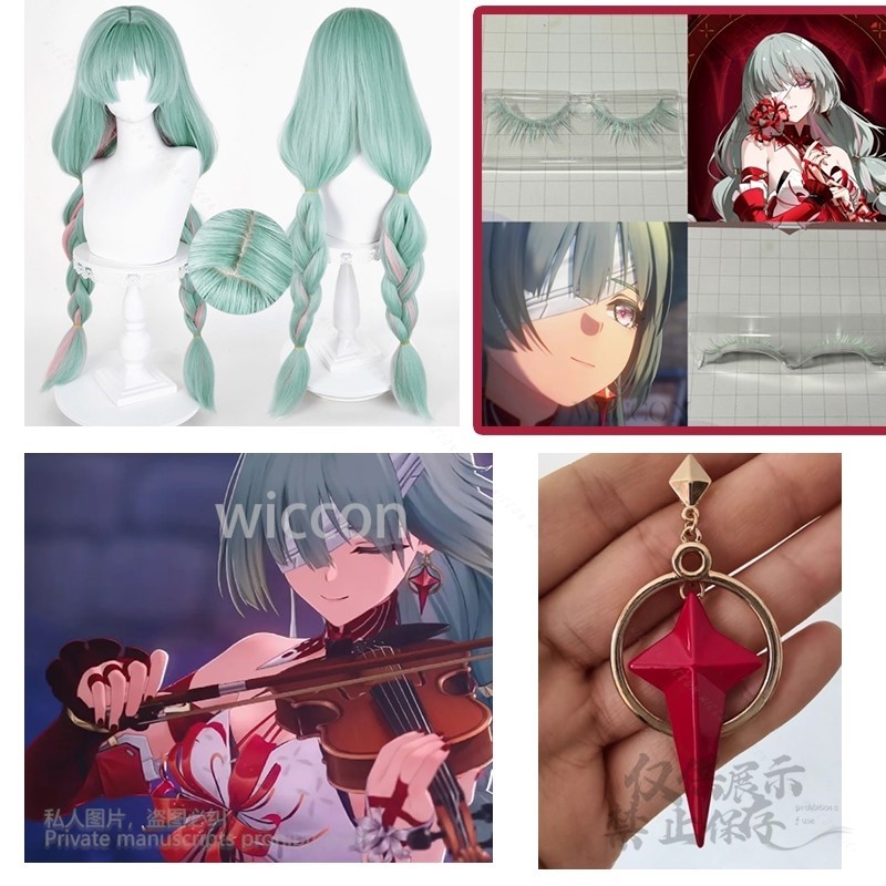 アニメ Phrolova コスプレウィッググリーンピンク混合 - Anime Cosplay For Halloween のレビューと価格